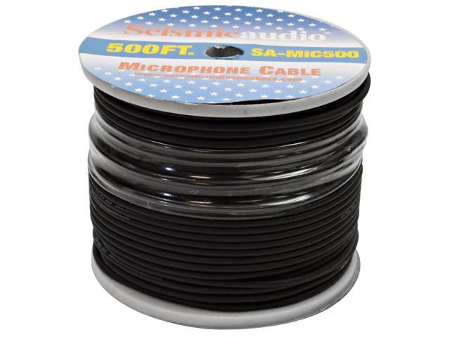 Seismic Audio - 500' Feet of Black PA Microphone Cable on a Spool
