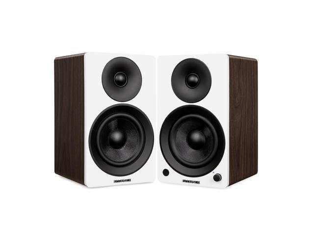 Fluance Reference RT82 High Fidelity Vinyl Turntable (White), PA10 Phono Preamp, Ai41 Powered 5' Bookshelf Speakers (White Walnut), Ortofon OM10...
