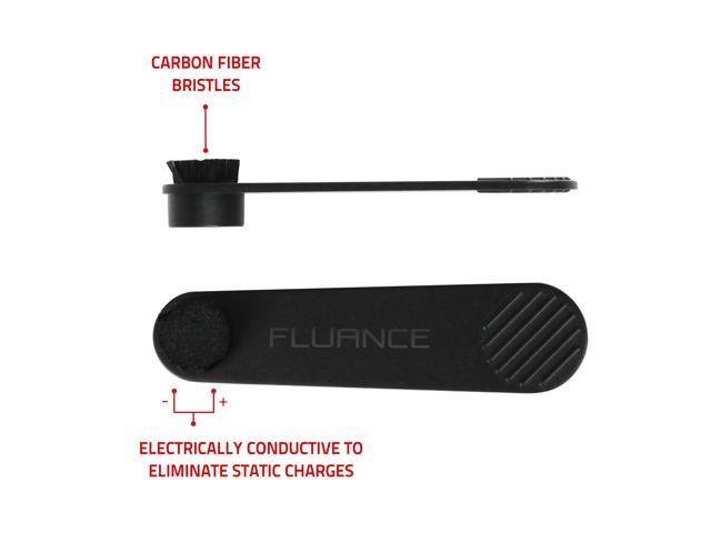 Fluance Vinyl Turntable and Record Accessory Kit With Record And Stylus Anti-Static Carbon Fiber Brushes, Frosted Acrylic Platter and Record Weight...