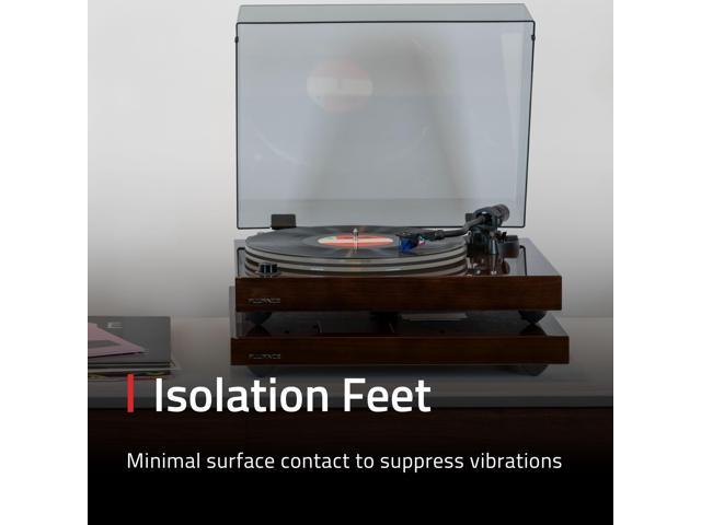 Fluance IB40 Turntable Isolation Base Anti-Vibration Wood Platform for Enhanced Sound Clarity and Superior Damping with Height Adjustable Feet,...