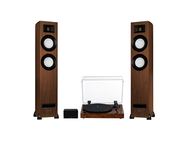 Fluance RT82 Vinyl Turntable Record Player, Ortofon OM 10 Cartridge, Ri91 Powered Floorstanding Speakers, PA10 Preamp
