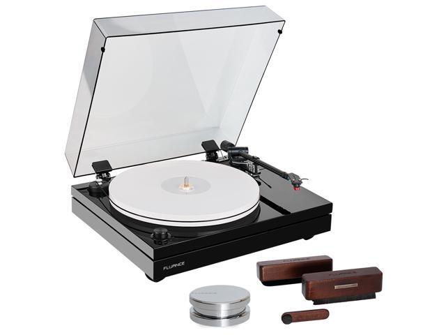 Fluance RT87 Reference High Fidelity Dual-Plinth Turntable (Piano Black), VB65 3-in-1 Vinyl Record & Stylus Cleaning Kit, RW02 HiFi Vinyl Record.