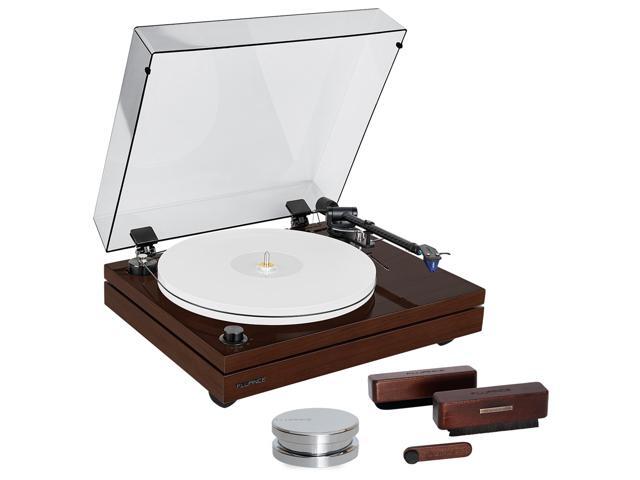 Fluance RT87 Reference High Fidelity Dual-Plinth Turntable (Natural Walnut), VB65 3-in-1 Vinyl Record & Stylus Cleaning Kit, RW02 HiFi Vinyl Record.
