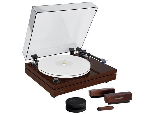 Fluance RT87 Reference High Fidelity Dual-Plinth Turntable (Natural Walnut), VB65 3-in-1 Vinyl Record & Stylus Cleaning Kit, RW03 HiFi Vinyl Record.