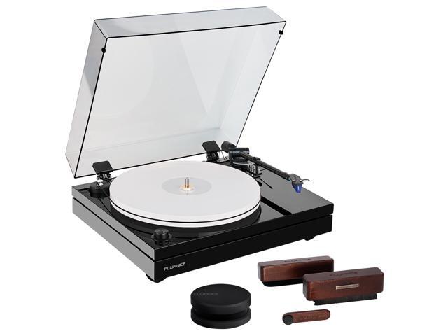Fluance RT87 Reference High Fidelity Dual-Plinth Turntable (Piano Black), VB65 3-in-1 Vinyl Record & Stylus Cleaning Kit, RW03 HiFi Vinyl Record.