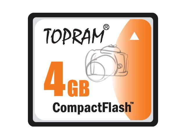 TOPRAM 4GB CF 4G CompactFlash Card Compact Flash Flash - Bulk - OEM