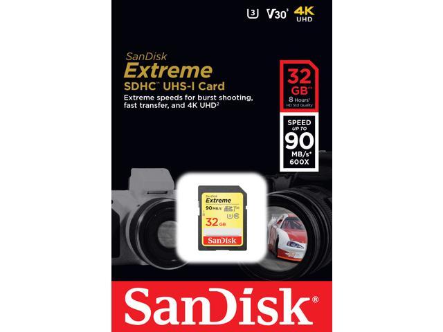 SanDisk 32GB SD Extreme 90MB/s U3 4K V30 32G SDHC USH-I C10 SDSDXVE-032G