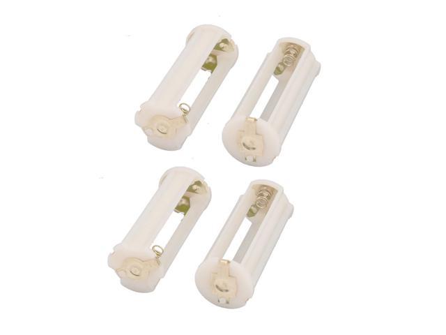 Photos - Power Tool Battery Unique Bargains 4 Pcs Plastic Cylindrical Battery Holder Case Box for 3 x 1.5V AAA Batteri 