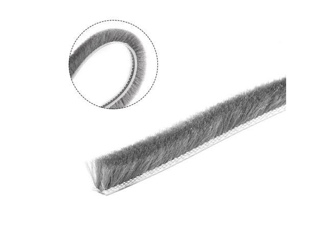 Brush Weather Stripping, 15M/49.2Ft Card-Slot Seal Strip Pile Weatherstrip Sweep Elastic Brush for Door Window, 5x8mm/WxH