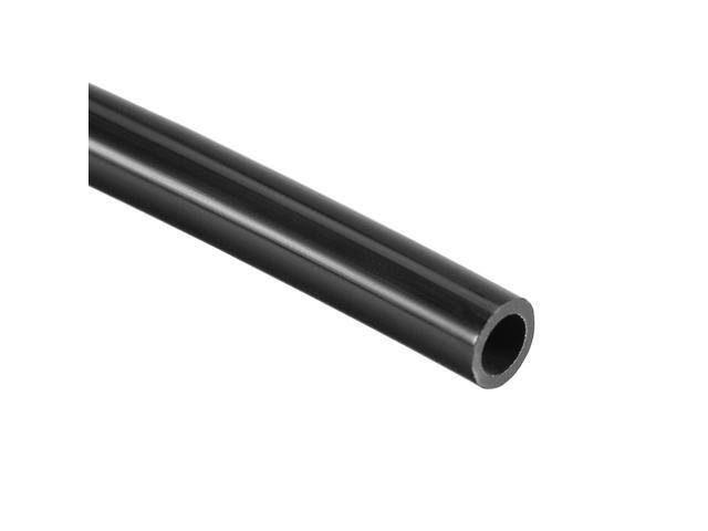 Nylon Line Hose Tube, 4mm(0.15') ID x 6mm(0.23') OD 2m PA12 Nylon Tube for Air Line Brake Fluid Transfer Black