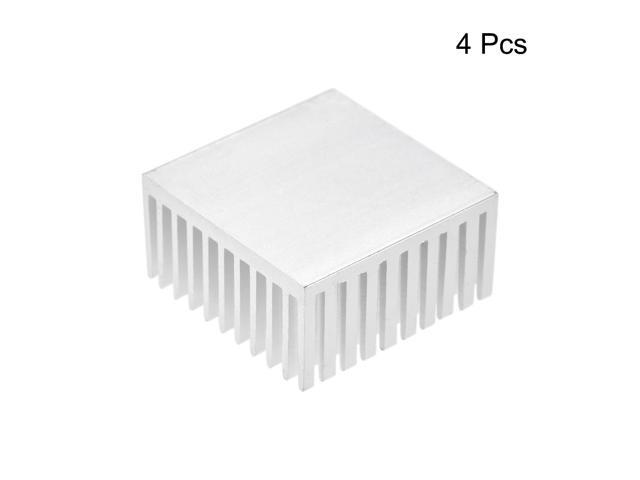 Parallel Line Notch Heatsink for MOS GPU IC Chip Silver 40 x 40 x 20 mm 4pcs