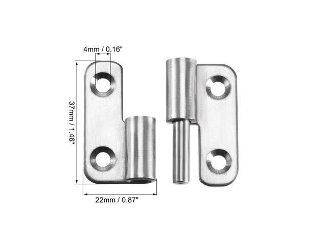 Lift Off Hinge, Left Handedness Mini Stainless Steel Hinge Detachable Slip Joint Small Flag Hinges 37mm Long 33mm Open Width
