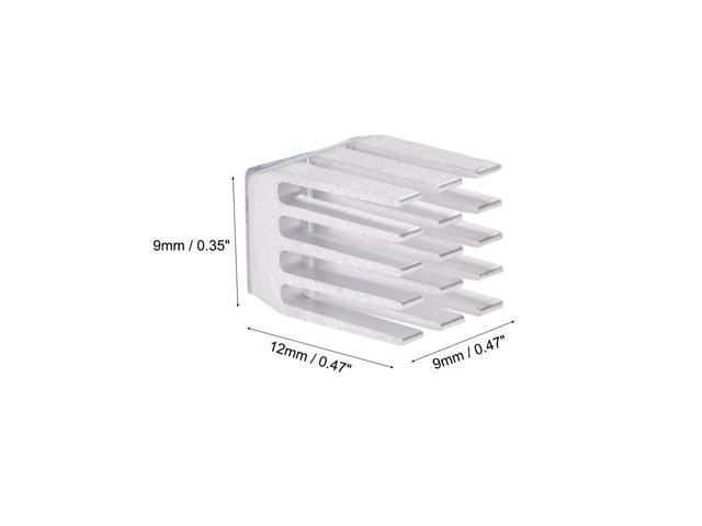 Heatsink with Thermal Conductive Adhesive Tape 9 x 9 x 12mm Silver 10pcs