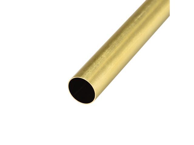 Brass Round Tube 300mm Length 14mm OD 0.5mm Wall Thickness Seamless Straight Pipe Tubing 2 Pcs