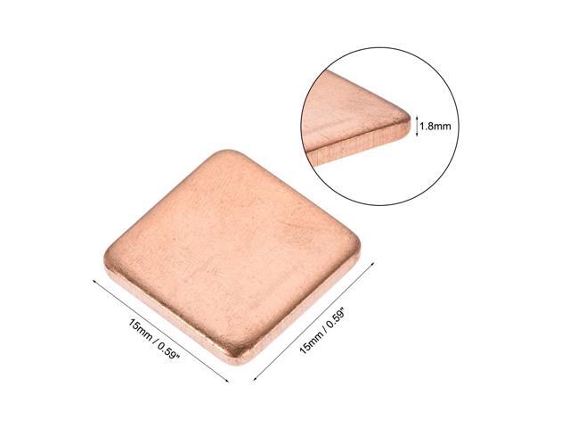 Flat IC Chipset Thermal Copper Heatsink for CPU GPU RAM 15 x 15 x 1.8mm 20pcs