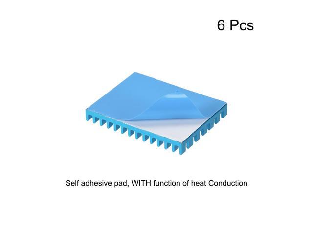 5x30x40mm Blue Aluminum Heatsink Thermal Adhesive Pad Cooler for Cooling 3D Printers 6Pcs
