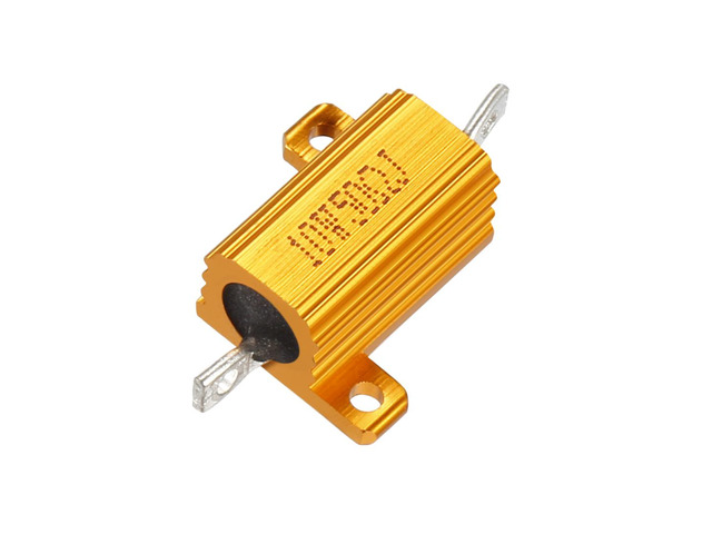 Unique Bargains Aluminum Case Resistor 10W 50 Ohm Wirewound for LED Converter Rod Post 10W50RJ