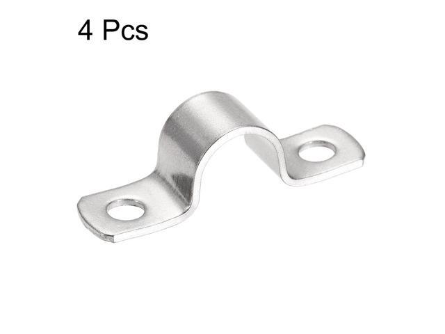 18mm(0.7') Rigid Pipe Strap, 2 Holes Tube Straps 304 Stainless Steel Tension Tube Clamp 4pcs