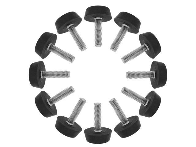 M6 x 22 x 22mm Furniture Glide Leveling Feet Floor Protector for Table Leg 12pcs