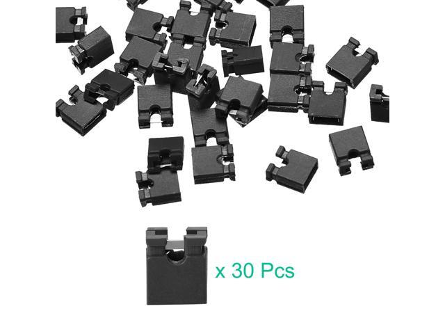 30pcs 2.54mm Standard Pin Header Jumper Cap Short Circuit Connection Cap Mini Micro Jumper Bridge Plug Black
