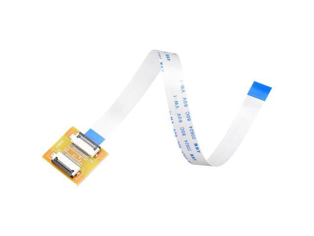 Flexible Flat Cable (A Type) and Flip Up to Mount Extend Adapter Kit, 16 Pin 0.5mm Pitch 200mm FFC for LCD TV Car Audio DVD Player Laptop