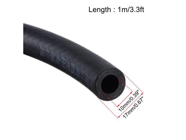 3/8'(10mm) ID Fuel Line Hose, 11/16'(17mm) OD 3.3ft Oil Tubing Black for Small Engines