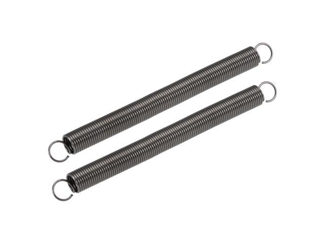 Compression Spring,10mm OD,1mm Wire Size,204mm Extended Length,120mm Free Length, Spring Steel,3.3Lbs Load Capacity, Grey 2pcs photo