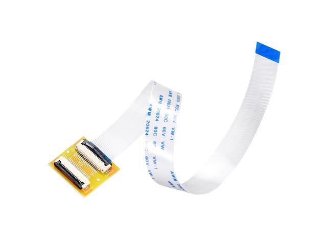 Flexible Flat Cable (A Type) and Flip Up to Mount Extend Adapter Kit, 24 Pin 0.5mm Pitch 200mm FFC for LCD TV Car Audio DVD Player Laptop