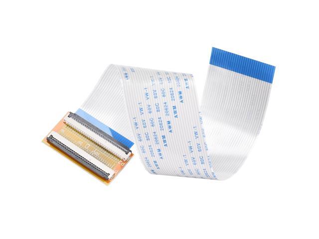 Flexible Flat Cable (A Type) and Flip Up to Mount Extend Adapter Kit, 30 Pin 1.0mm Pitch 200mm FFC for LCD TV Car Audio DVD Player Laptop