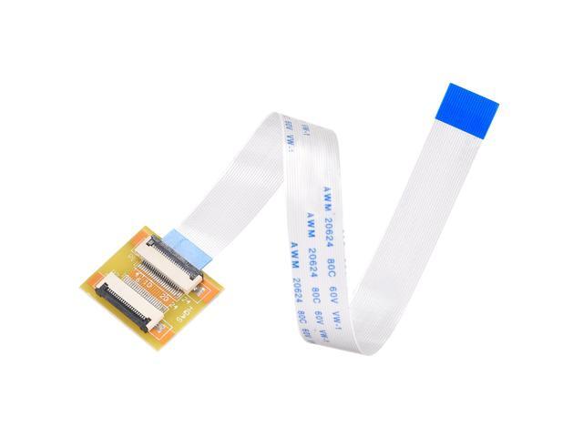 Flexible Flat Cable (A Type) and Flip Up to Mount Extend Adapter Kit, 22 Pin 0.5mm Pitch 200mm FFC for LCD TV Car Audio DVD Player Laptop