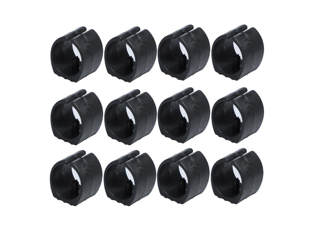 Unique Bargains 12 Pcs Antislip Plastic Round 22mm Dia Chair Foot Cover Table Furniture Leg Protector Balck