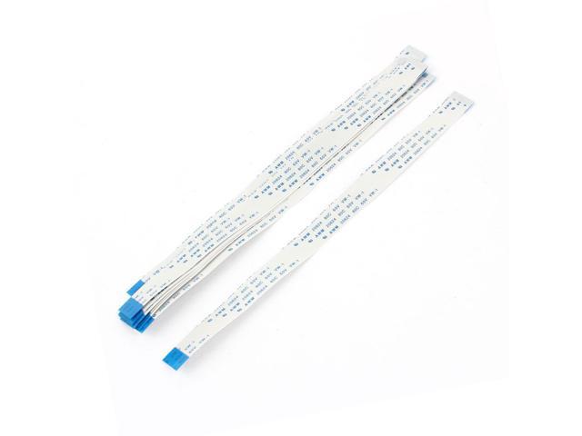Unique Bargains 10pcs 24 Pins Forward Direction FFC FPC Ribbon Flexible Flat Cable 200mm x 0.5mm