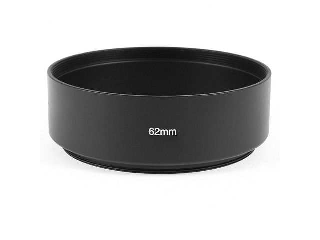 Digital DSLR SLR Camara Filter Screw-in Mount 62mm Aluminum Tele Lens Hood Shade