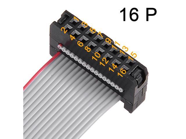 IDC 16 Pins Connector Flat Ribbon Cable Female Connector 30cm 2mm Pitch,5pcs
