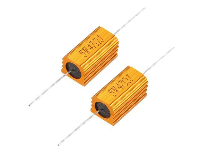 Unique Bargains 2 Pcs Aluminum Case Resistor 5W 47 Ohm Wirewound for LED Replacement Converter