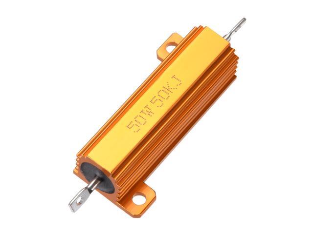 Unique Bargains 50W 50k Ohm Aluminium Housing Chassis Mount Wirewound Power Resistor Glod 1pcs