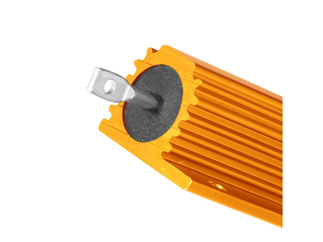 Unique Bargains Aluminum Case Resistor 100W 3 Ohm Wirewound for LED Replacement Converter Gold