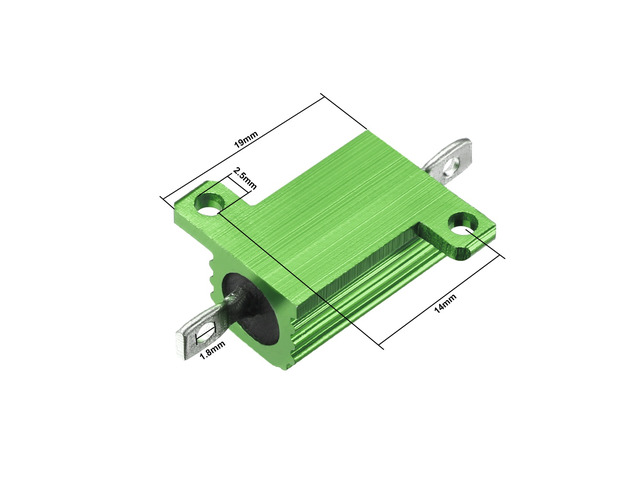 Unique Bargains Aluminum Case Resistor 10W 8 Ohm Green Wirewound for LED with Rod Post 10W8RJ