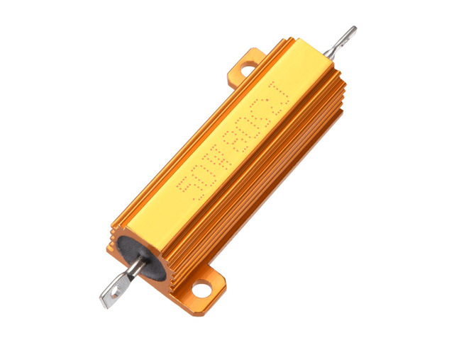 Unique Bargains 50W 80 Ohm Aluminium Housing Chassis Mount Wirewound Power Resistor Glod 1pcs