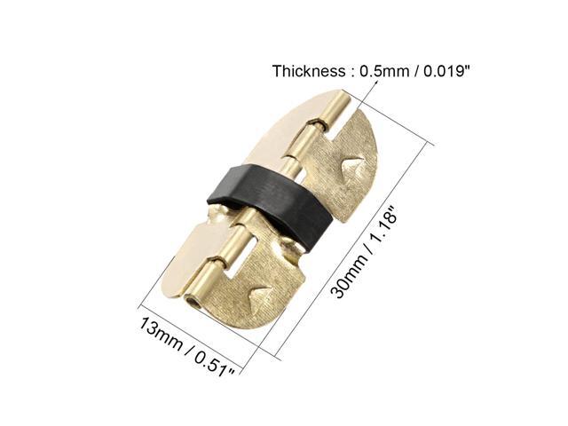 Spring Loaded Hinges for Glasses Case Jewelry Wooden Box 30mm Length 17pcs