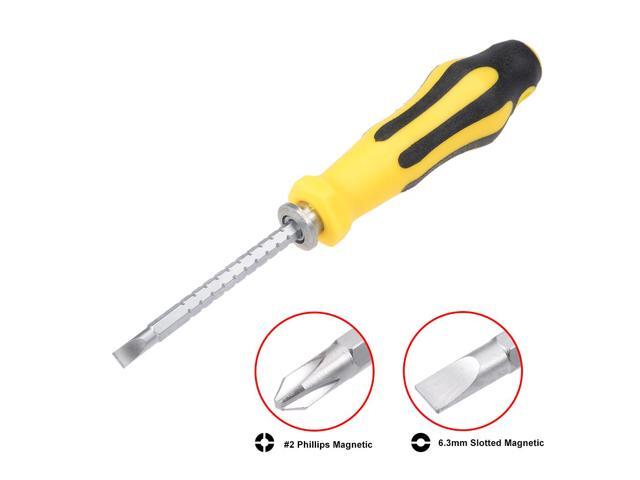 2 in 1 Adjustable-Length Screwdriver #2(PH2) Phillips 6.3mm Slotted Driver