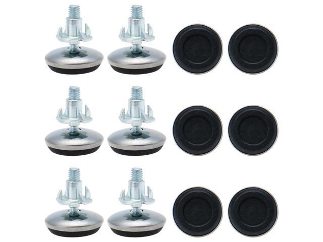 M6 x 13 x 30mm Leveling Feet Adjustable Leveler Floor Protector for Desk 12pcs