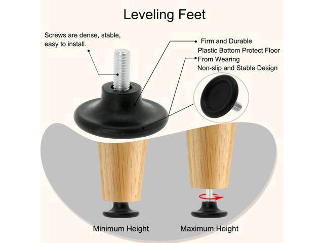 M8 x 17 x 45mm Furniture Glide Leveling Feet Floor Protector Desk Sofa Leg 24pcs