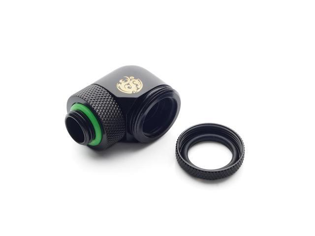 Bitspower Matt Black Enhance Rotary G1/4' 90-Degree Multi-Link Adapter For OD 16MM (2PCS)