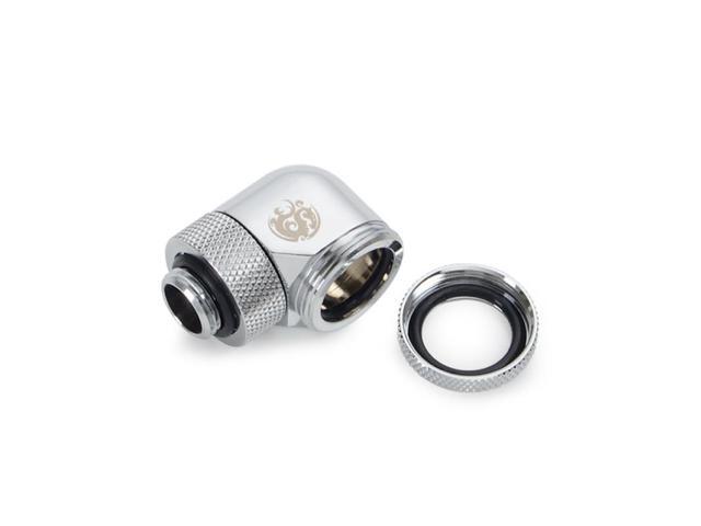 Bitspower Silver Shining Enhance Rotary G1/4' 90-Degree Multi-Link Adapter For OD 16MM (2PCS)