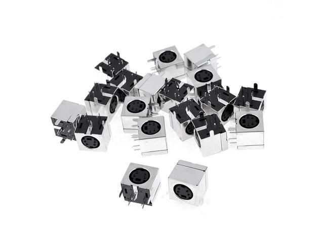 Unique Bargains 20 Pieces Seperate Video S-video 4 Pin PCB Mount Connector Sockets