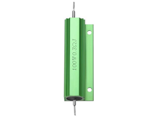 Unique Bargains 2 Pcs Aluminum Case Resistor 100W 0.3Ohm Wirewound for LED Replacement Converter