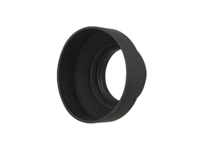 Unique Bargains Replacement 3 Way Soft Rubber 58mm Camera Blk Lens Hood