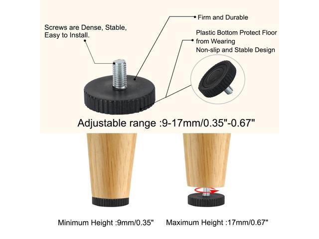 M8 x 15 x 40mm Leveling Feet Adjustable Leveler for House Cabinet Leg 24pcs