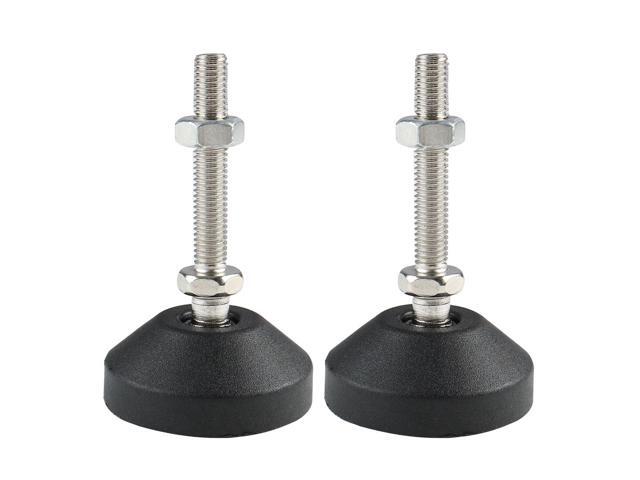 M8 x 50 x 50mm Leveling Feet Adjustable Leveler Protector for Machine Leg 2pcs